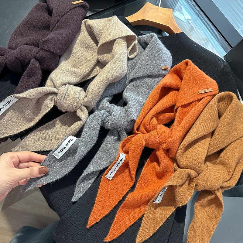 Cashmere Scarf - Écharpe tricotée 100% laine pour femme,