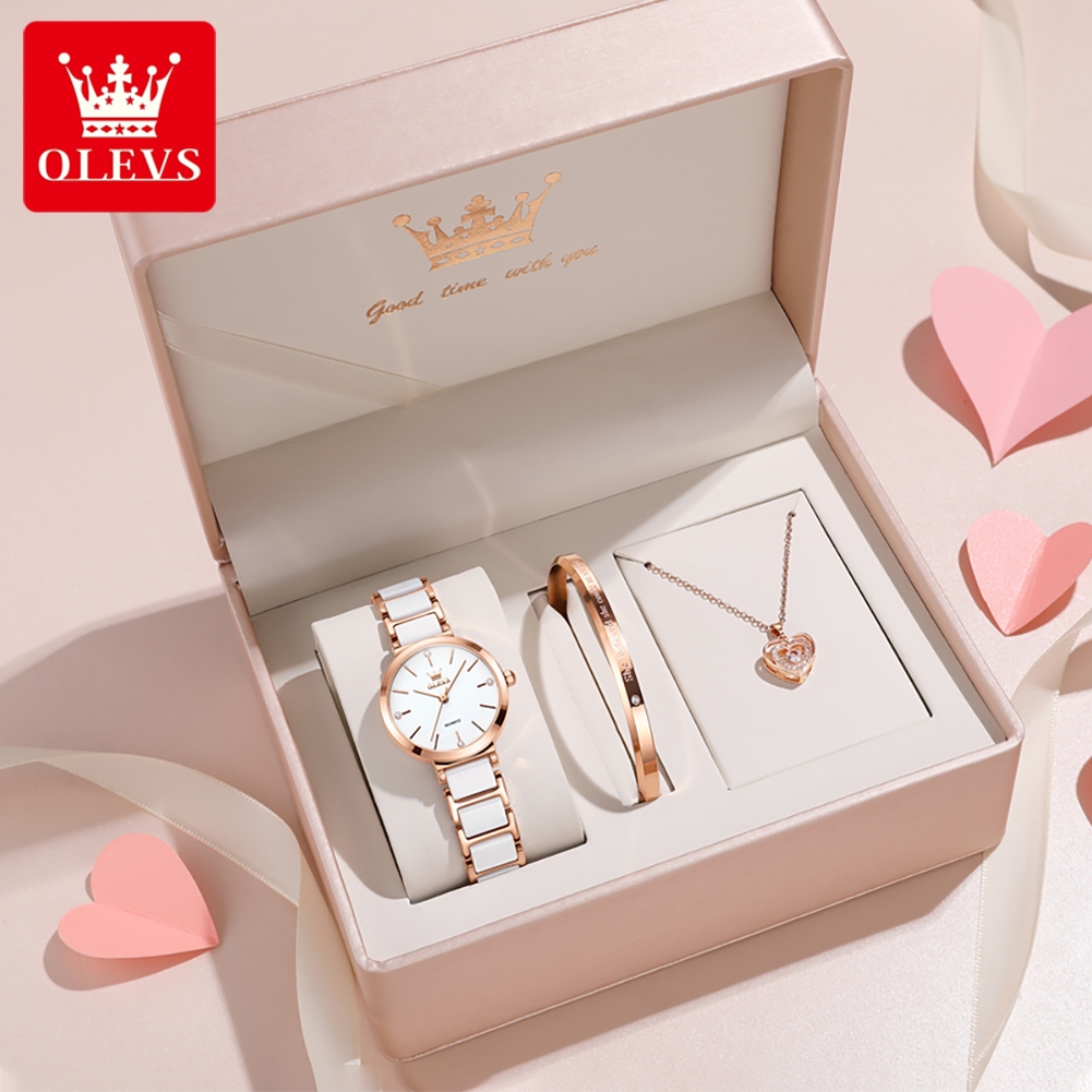 Luxury Gift Set - OLEVS femmes montre 5877 luxe élégant