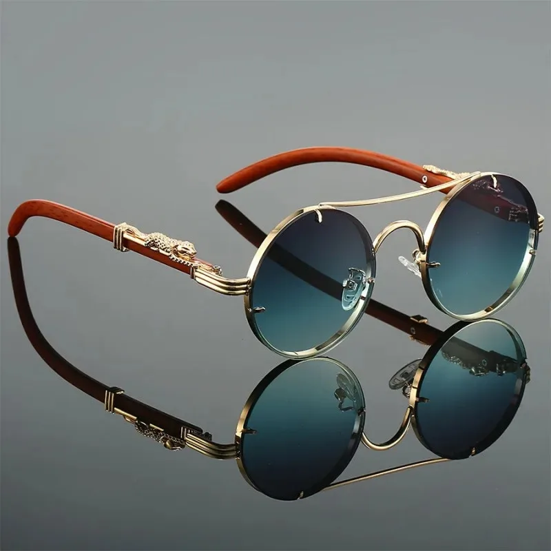 Sunglasses Uv400 - Lunettes de soleil rondes vintage pour