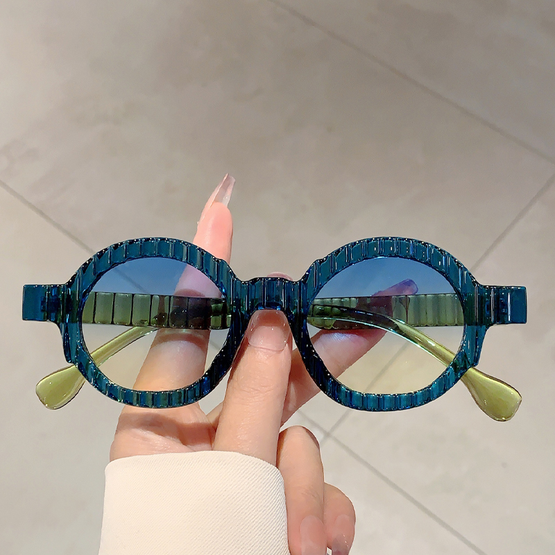 Designer Sunglasses - KAMMPT-Lunettes de soleil rondes vintage pour