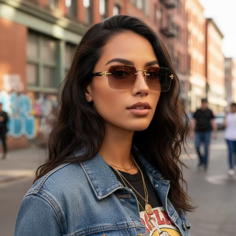 Lunettes de soleil sans montur - Sunglasses Uv400 avis et prix