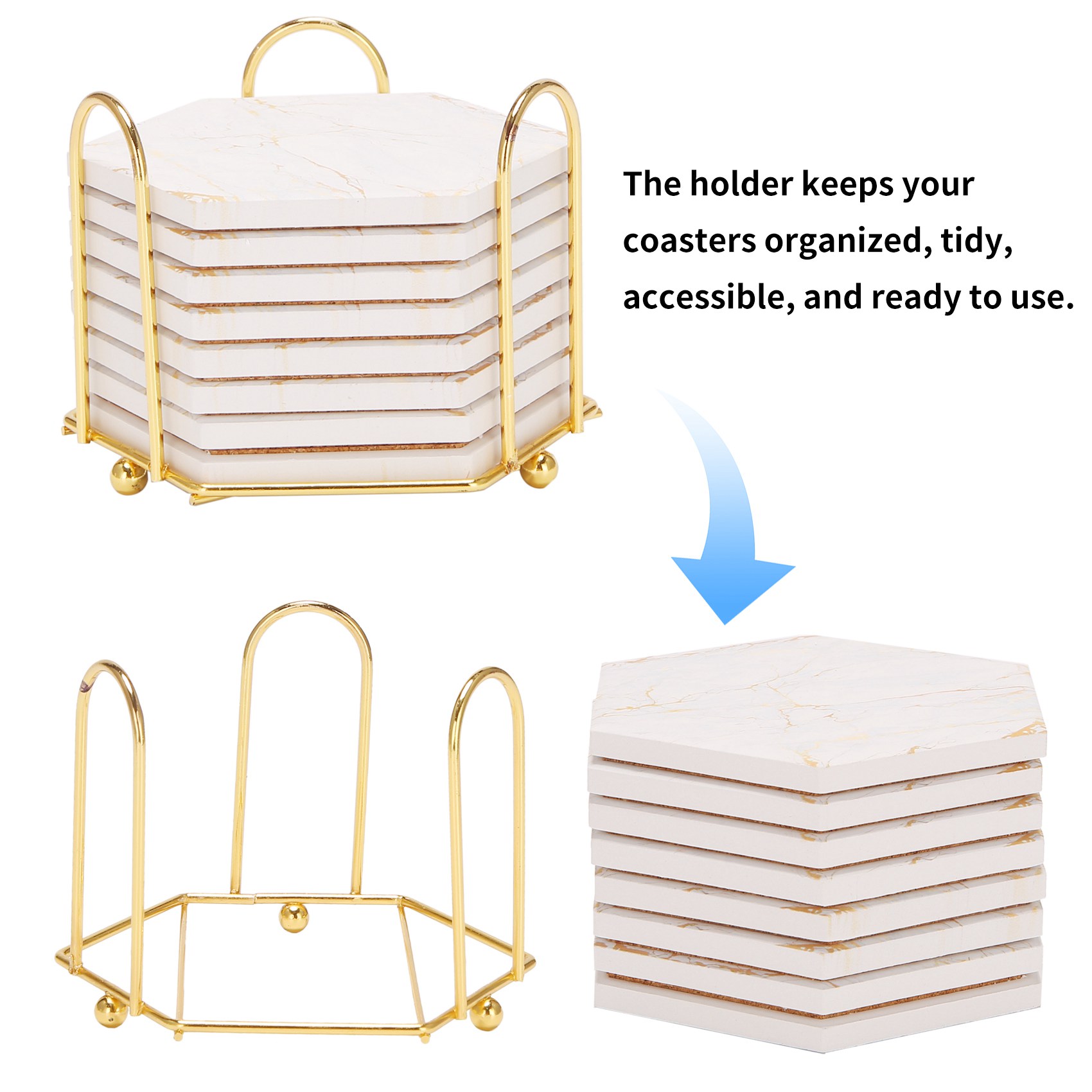 Sous-verres absorbants pour bo - Marble Coaster Set avis et prix