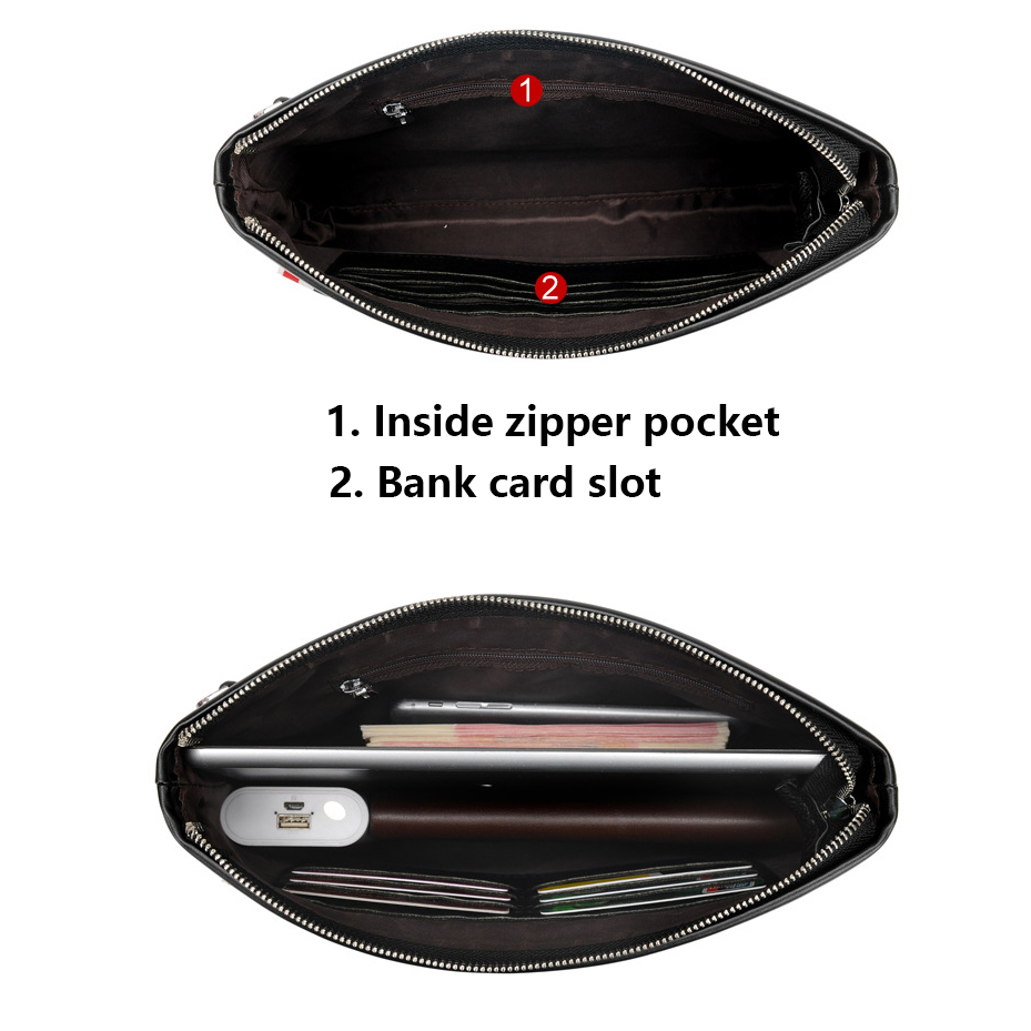 Portefeuille de luxe en cuir p - Leather Wallet Men avis et prix