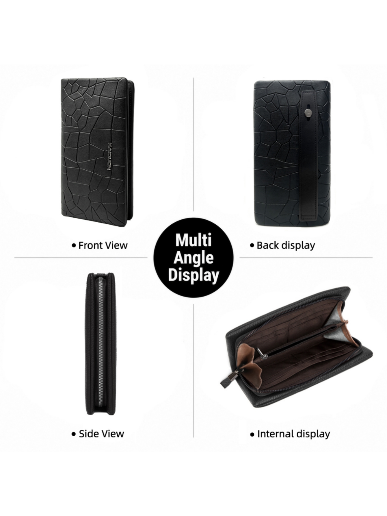 Portefeuille à fermeture éclai - Leather Wallet Men avis et prix